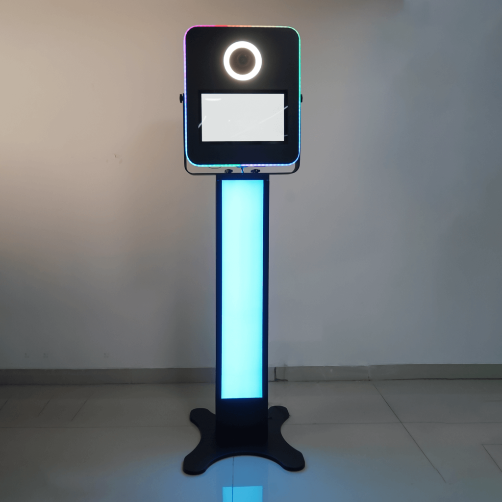 open air led photo booth stand