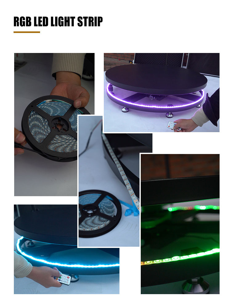360 photo booth LED light strip
